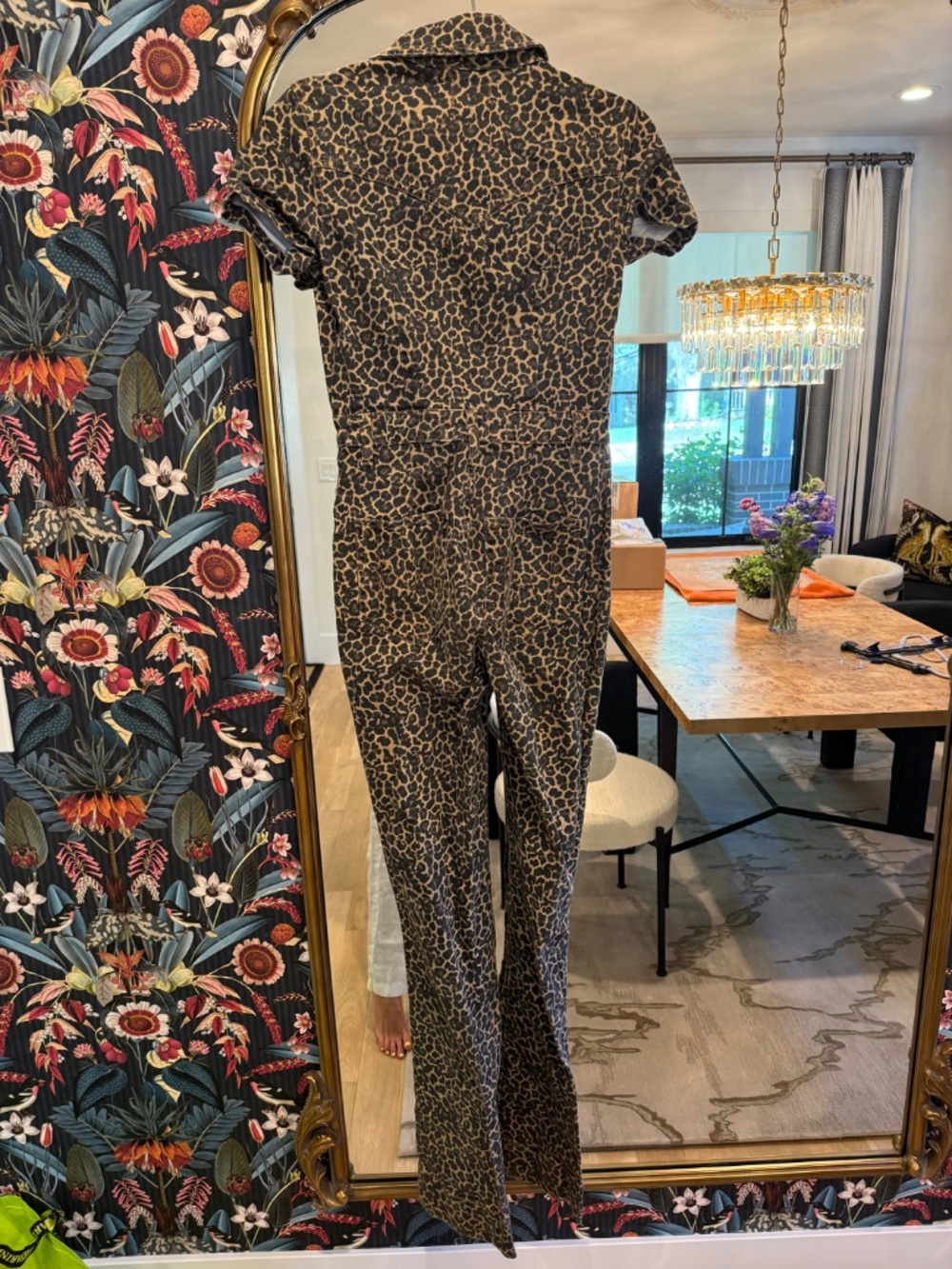 Show me your mumu cheetah denim jumpsuit - Picture 4 of 6